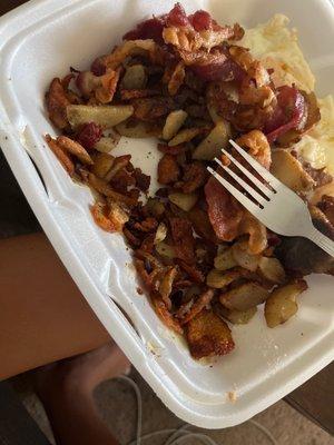 Enjoy your burnt home fries lol