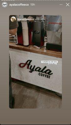 Ayala coffee booth inside Terrace Plant shop at yesterday's Small Business event