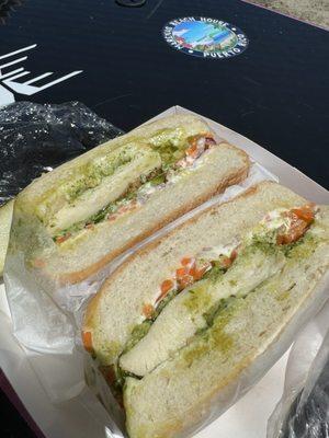 Chicken pesto sandwich