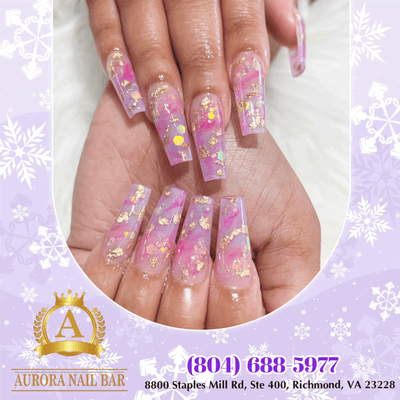 Keep your nails on point this winter!  Our custom winter designs are the perfect accessory for frosty days.