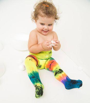 Kid's Microfiber Tights Style #1053 in Splash Color 7411