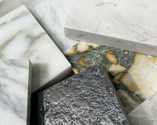 Large selection of natural stones