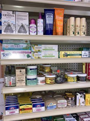 100% Natural toothpastes, soaps, deodorants, and other organic self-care products available. Embrace the Natural You!