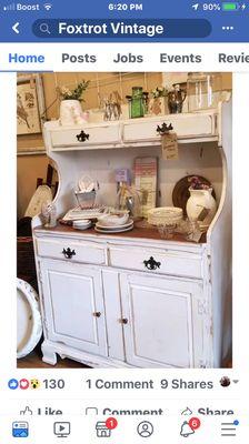 Foxtrot Vintage has many fine pieces of furniture to pick from.