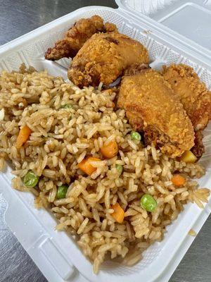 Fried wings &fried rice