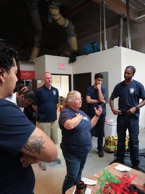 EMT instructor teaching the class