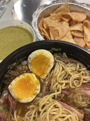 Birria Ramen Chips Salsa