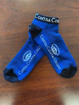 Custom socks for Contra Costa College.