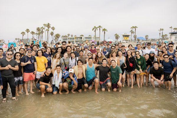 Beach baptism after our all church retreat