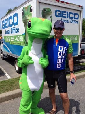 Rick Schrade, Local Agent with the Gecko at Tour de Cure June 7, 2015