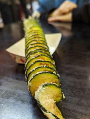 Zucchini spiral with garlic Parmesan seasoning