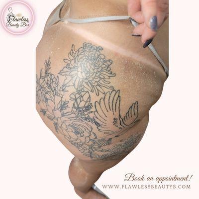 Tattoos and Tanlines, our Rapid Tan is a favorite for a reason! Color is beautiful!