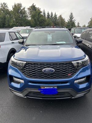 After - Here is the photo of the car in the Ford dealership getting fixed correctly