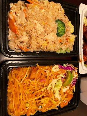 Fried rice and pad Thai