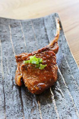 Kohitsuji robata grilled lamb chop with soy garlici