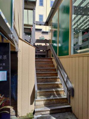 Stairs to/from Seoul Hot Dog