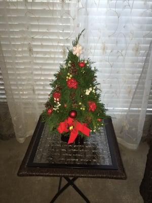 Beautiful centerpiece done by Golden Stem Florist for the holidays!