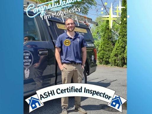 Congratulation Tim for achieving the highest level of ASHI Certification!