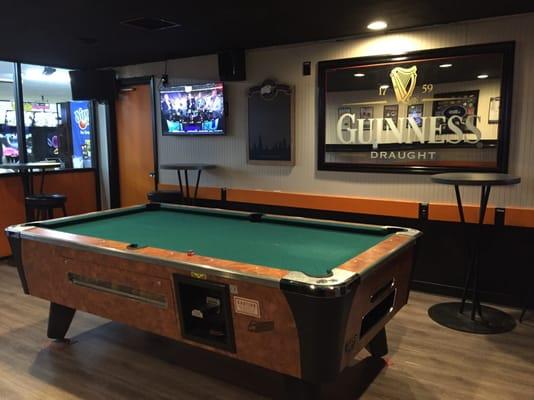 Pool table in the bar