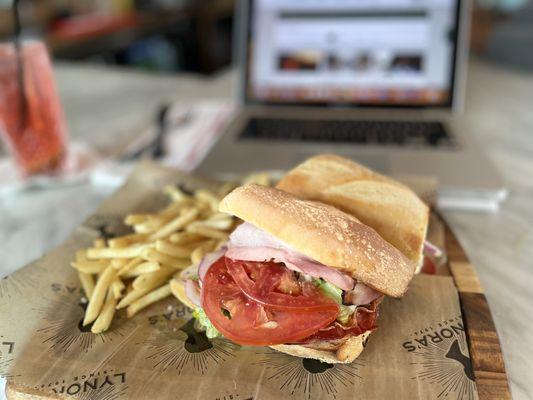 Best Italian sandwich .  Along with a working lunch