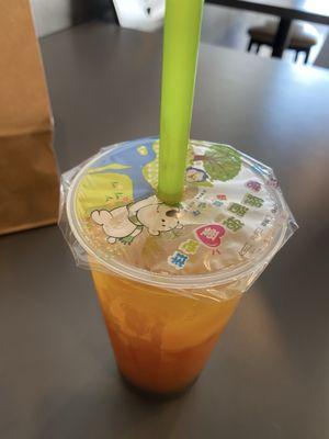 Mango black tea boba