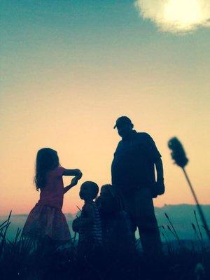 Ronny with his grandkids