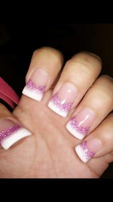 Full set white and glitter