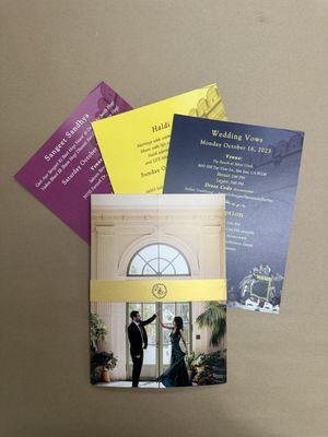 Indian wedding invitation set