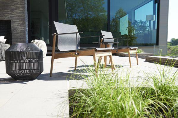 Thayers installation: modern outdoor furniture.