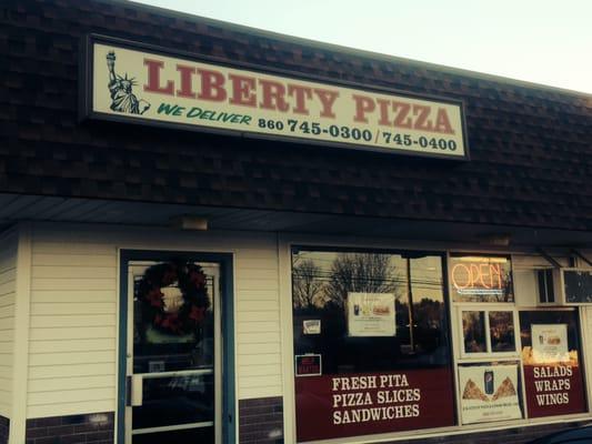 Liberty Pizza! Best Pizza in town and awesome hot grinders! Love this place