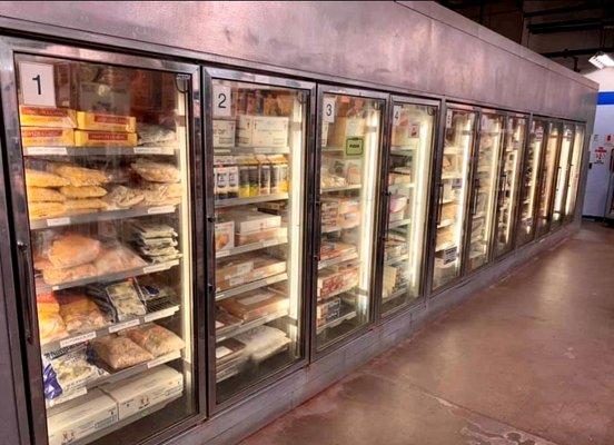 Frozen seafood, poultry, meat, vegetables, desserts, etc.