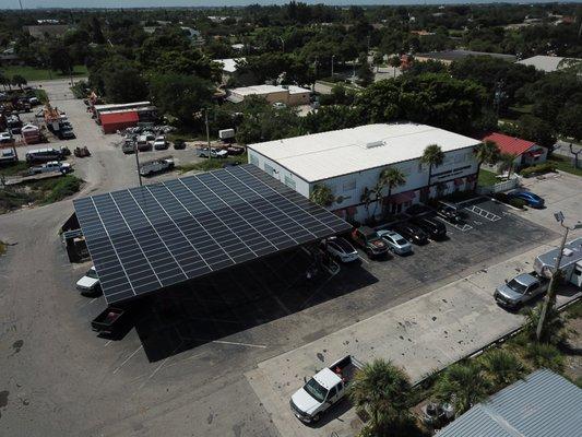 Practice what your preach. New Solar Carport at our Fort Lauderdale office. Stop by for some shade or plug into our EV Chargers.