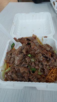 Beef teriyaki with noodles