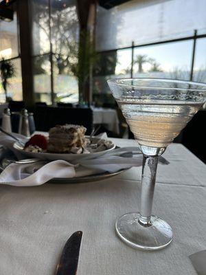 Tiramisu and grey goose martini