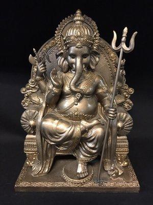 Ganesha on Throne Statue