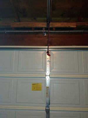 Newly installed garage door spring