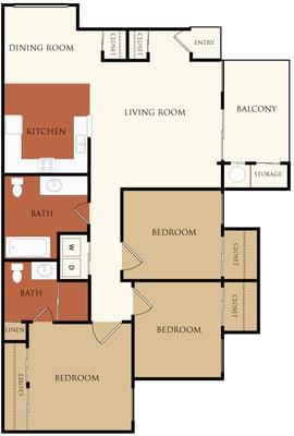 3 bedroom floor plan