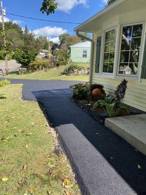 Paved driveway