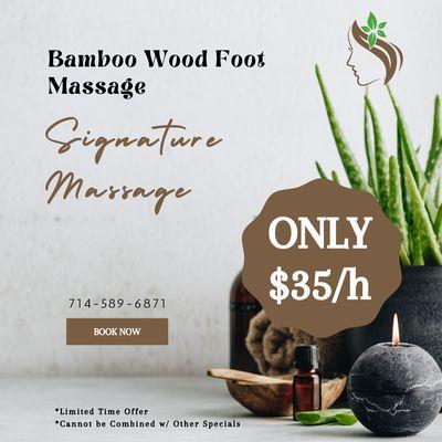 Bamboo Wood Foot Massage
14072 Magnolia St STE 208, Westminster, CA 92683
Mon-Sun 9:30am-10:00pm
Website: bamboowoodfoot.wix.com/92683