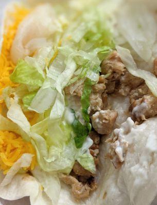 Chicken soft taco