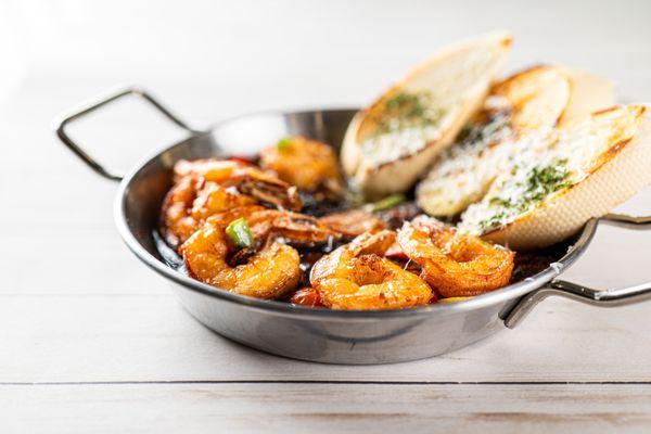 Gambas & Garlic Bread