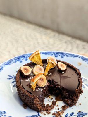 Orange chocolate hazelnut dessert