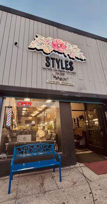 Here's a glimpse of Styles Barber Lounge, where style meets sophistication at our inviting storefront!