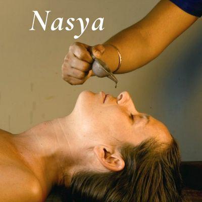 The Nasya treatment helps deal with respiratory issues, congestion, allergies and also has a profound effect on the mind and emotions.