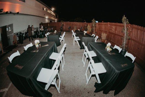 Outdoor setup for private events!