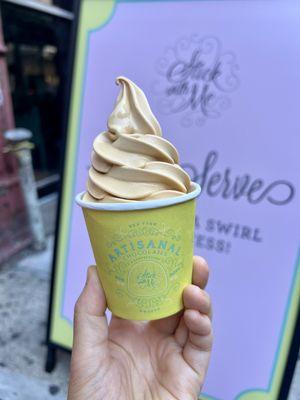 Sea salt caramel soft serve