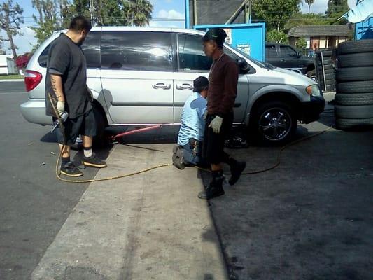 My babt getting new tires