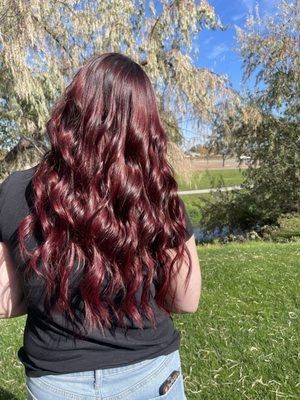 Beautiful, long, red hair extensions