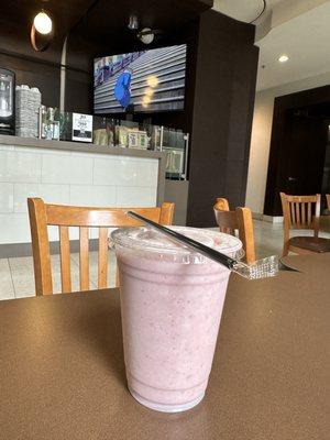 Strawberry banana protein shake