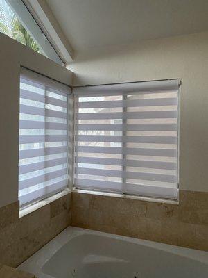 shades in bathroom